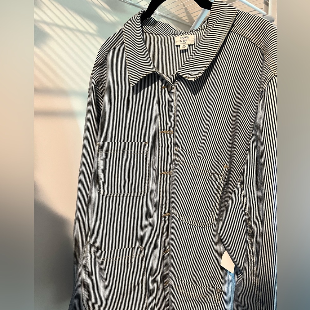 Men’s Long Sleeve Shirt Jacket Button Up